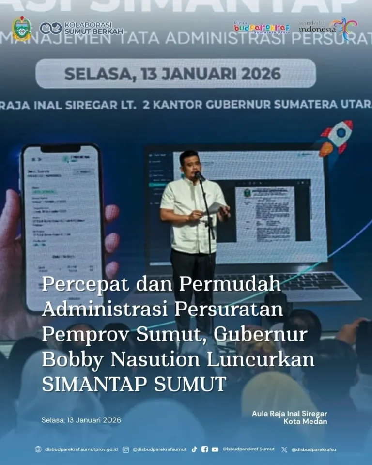 Percepat dan Permudah Administrasi Persuratan Pemprov Sumut, Gubernur Nasution Luncurkan SIMANT